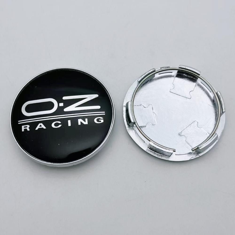

4pcs 68mm 62mm OZ O.Z Racing Logo Emblem Badge Car Wheel Center Caps Wheel Rim Hubcaps Hub Dust Cover Replace Car Accessories Silver base чорний/білий