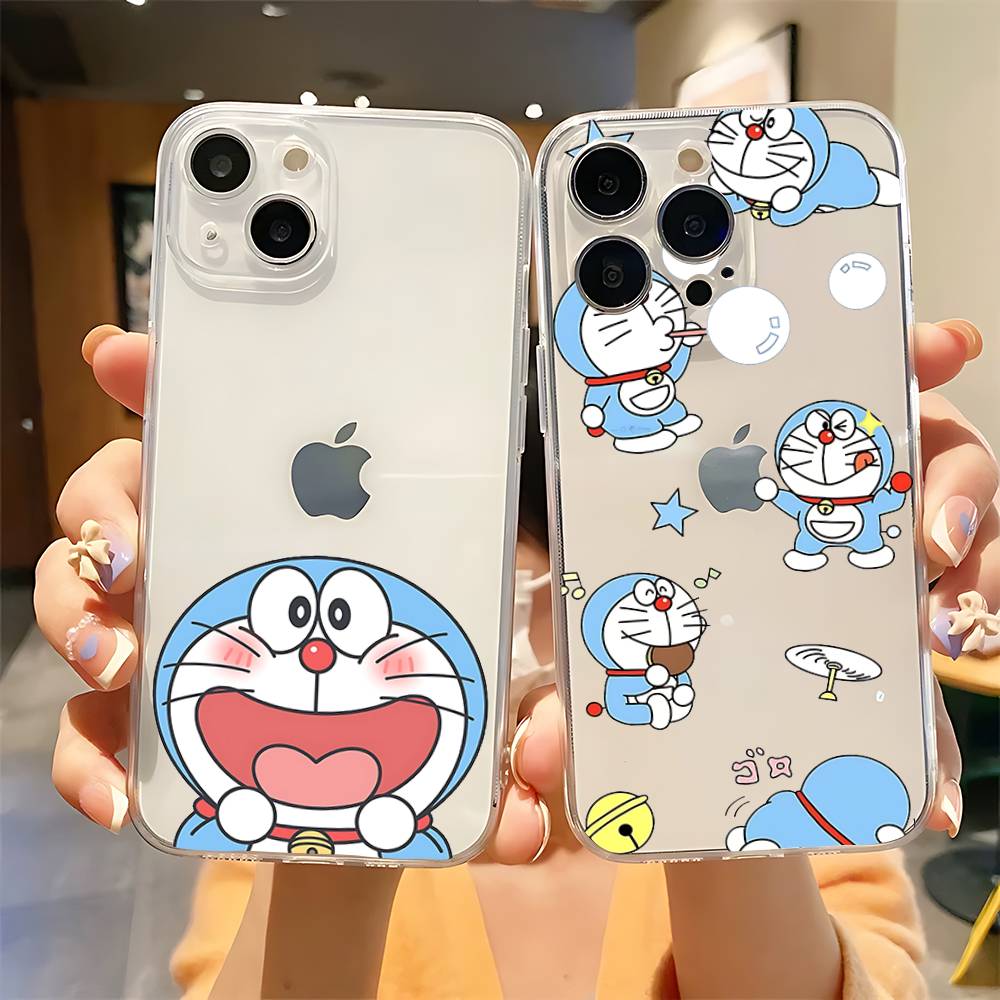 Anime Cute D-Doraemon-S Phone Case For IPhone 17 16 15 12 11 Pro Max 14 Plus 13 Mini Clear Cover Soft Funda