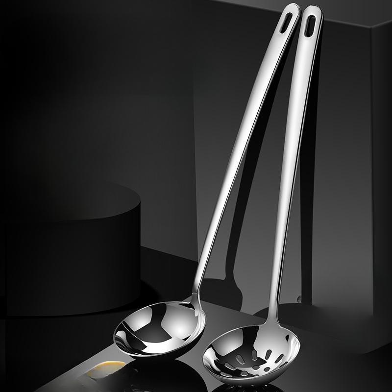 

Thickened 304 Stainless Steel Double-purpose Long-handled Hot Pot SpoonRice Spoon and Soup Spoon Large Small hot pot spoon