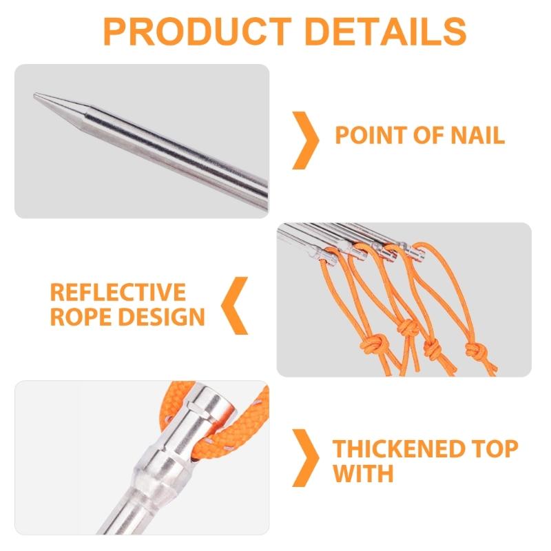 Tent Stakes Firm Tent Hook Ground Anchors Outdoor Canopy Stake Tent Accessory