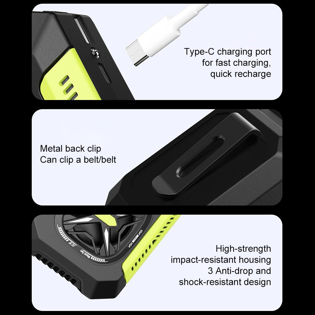 USB Charging Waist Fan With 14000 RPM Wind Speed For Workouts Waist-hanging Fan Hanging Waist Fan