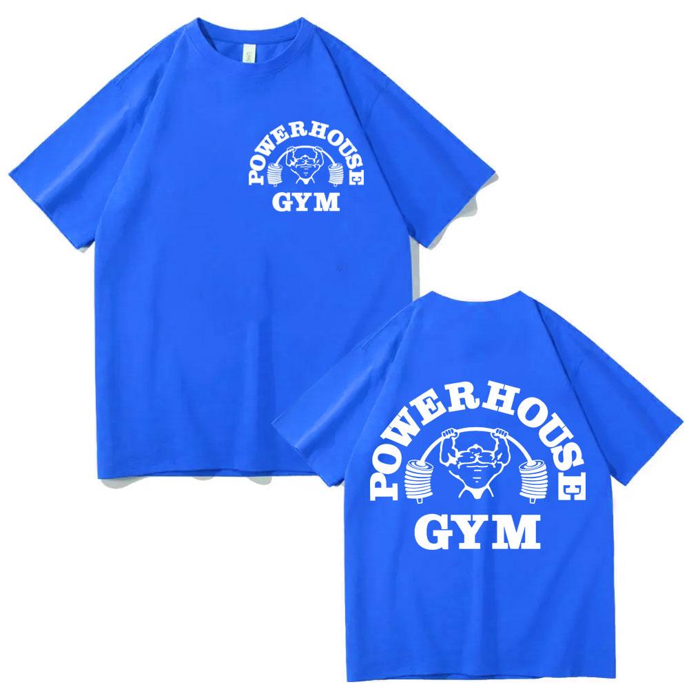Powerhouse Gym Graphic T Shirts Mens Womens Fashion Casual Sport Short Sleeve Tshirt High Quality Cotton Oversized Tshirts