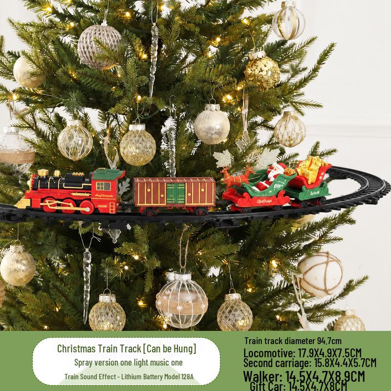 Electric Luminous Hanging Track Train - Christmas Decoration Toy for Kids