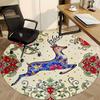1pc Deer Floral Office Round Area Rug, Under Office Chairs Bedroom Living Room Home Decor, Room Deco, Available In Various Sizes L1024316