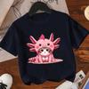 2026 Axolotl Kawaii T Shirt Kid Summer Fashion T Shirt Children Streetwear Boba Axolotl Anime Casual Child Clothing Tshirts