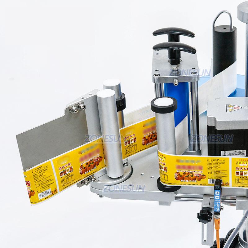 ZONESUN ZS-TB852 Automatic Round Bucket Labeling Machine Tabletop Jar Label Applicator Sticker Labeler Label Dispenser