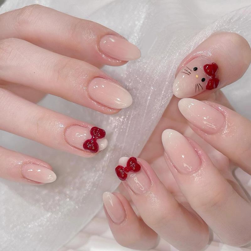 Noste nehty Advanced Kočičí oko Kamínky Francouzská Ručně dělaná Manikúra Nehtová fólie Spice Girl Čistá Touha Umělé nehty