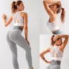 Moda Feminina Sutiã Esportivo Costas Vazadas À Prova de Choque Colete Sutiã de Yoga para Corrida