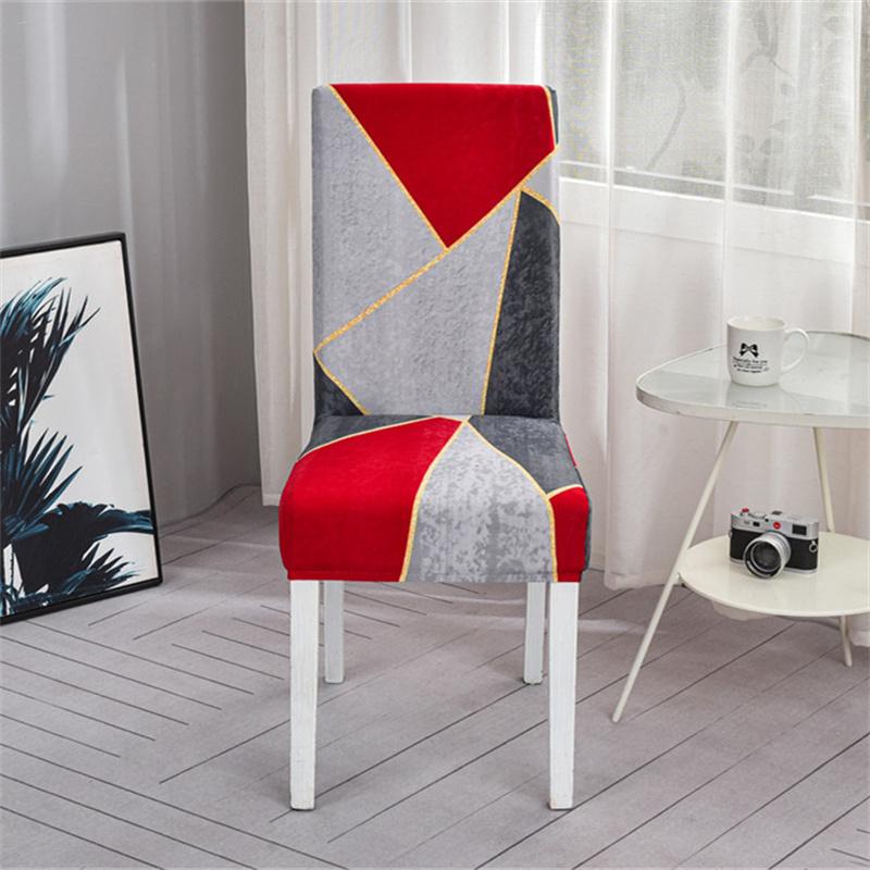 1PC Geometric Chair Cover for Dining Room Elastic Universal Seat Slipcovers for Kitchen Wedding Banquet Housse De Chaise