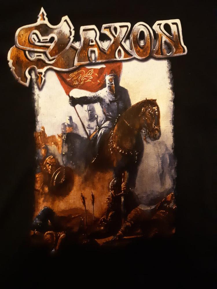 

Saxon UK Band T-Shirt Unisex For Men Women Tee S-4XL CB505 Unisex T-Shirt S