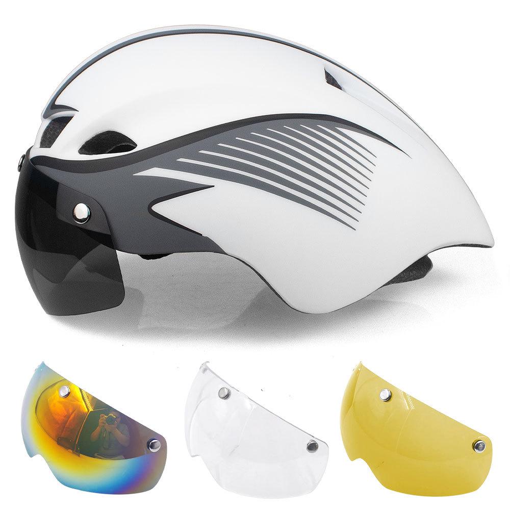 

Шлем Wildside Triathlon TT с магнитными очками — новый велосипедный шлем, готовый к соревнованиям One Size