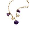 French Fashion Lazy Simple Natural Stone Handmade Water Drop Pendant Gold-Plated Chain Short Collarbone Necklace Gift Jewelry
