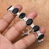 Schwarzer Onyx Edelstein : 925 Sterling Silber Handgefertigt Multi-Edelstein Armband Schmuck