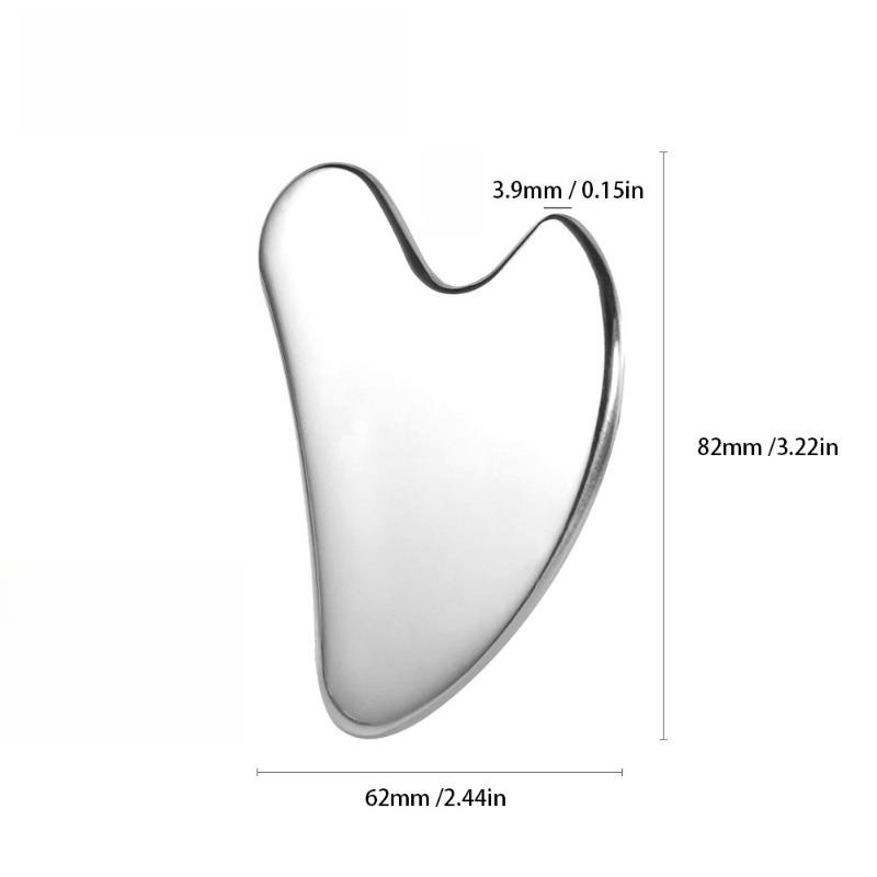 Stainless Steel Scraping Board Large Heart-shaped Face Scraping Tight Lifting Massage Board Multifunctional Fascia Knife