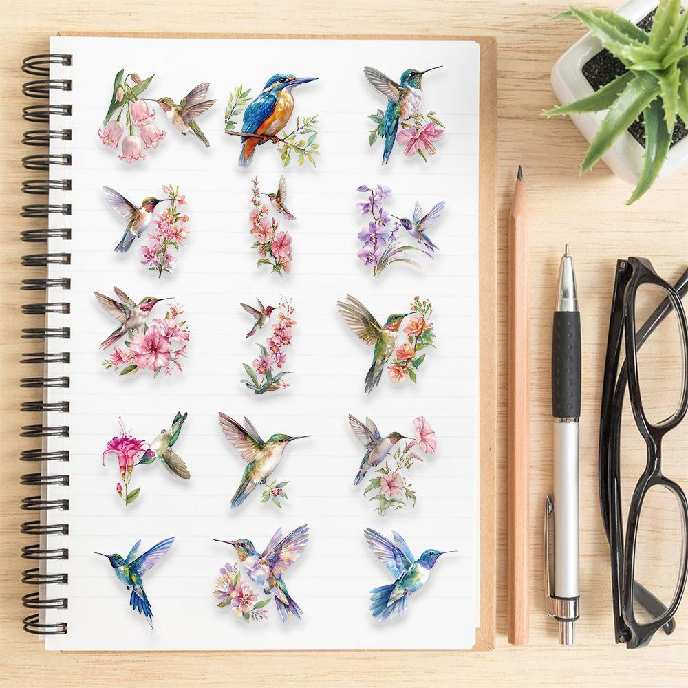 50PCS Hummingbird Stickers Waterproof Creative DIY Phone Skateboard Fashion Dormitory Nostalgic Decals