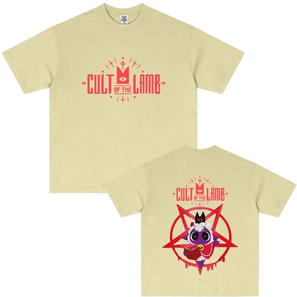 Hot Sale Game Cult of The Lamb Funny Graphic Tshirt Unisex Women Casual Soft Cotton T Shirts Unisexs Vintage Oversized Streetwear