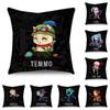 Game Cushion Cover League of Legends Short Velvet Pillowcase For Living Room Car Sofa Chair Seat Decorative Pillowcase