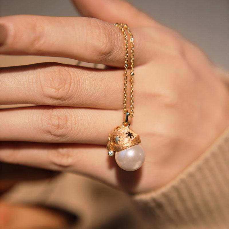 Lätt Lyx Tråddragningshantverk Stjärna Julhatt Design Halsband Retro Serie Fint Utsökt Pärlkrage Kedja Smycken