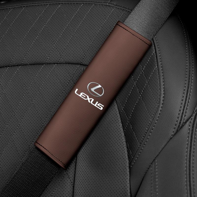 2PCS Car Seat Belt Cover Auto Shoulder Pad Interior Accessories For Lexus F SPORT RX300 IS200 IS250 ES350 Ct200h UX250h NX300h