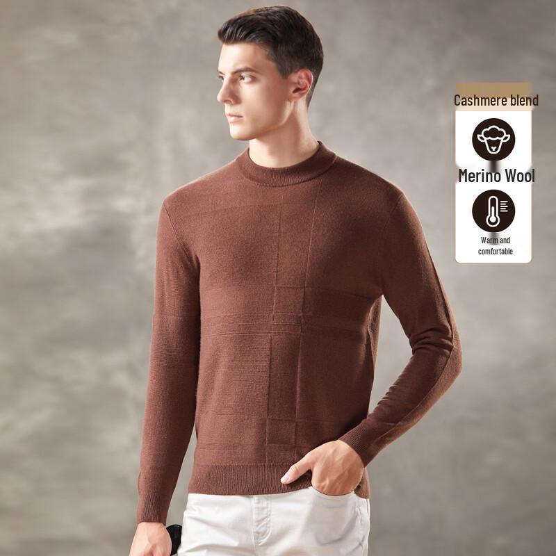 Antonio Men s Lamb Wool & Cashmere Blend Semi-High Collar Sweater XL