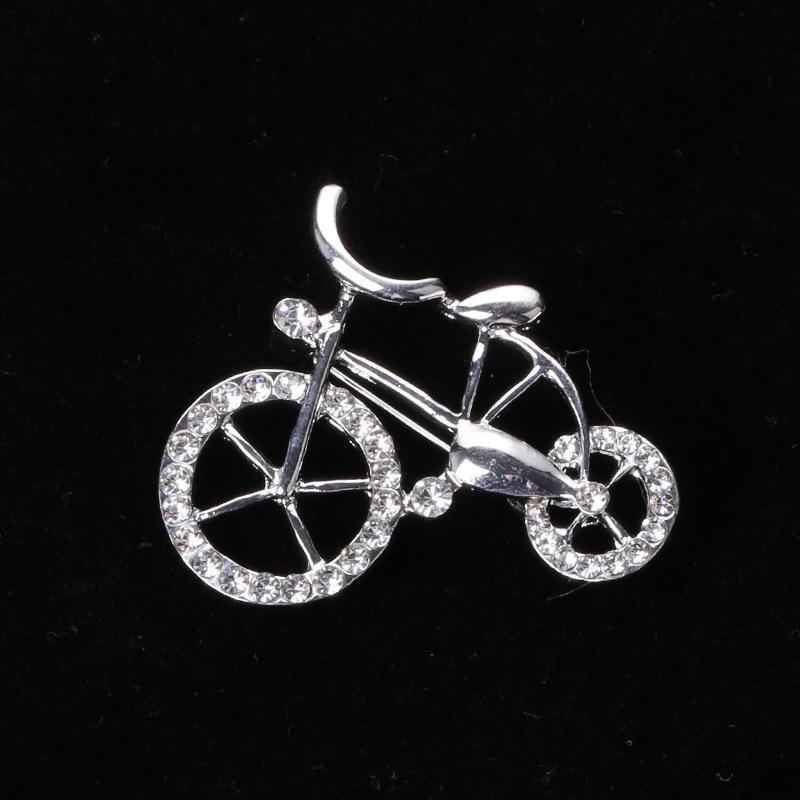Высококачественная креативная брошь для любителей велосипедов со стразами, маленькая велосипедная брошь со стразами, креативная пряжка для шелкового шарфа, женская