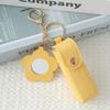 Travel Lipstick Bag with PU Leather Keychain Holder Keeps Lip Balm Safe and Accessible