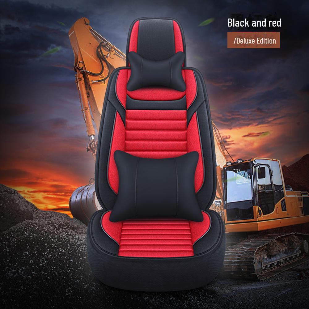 Pernă de scaun pentru excavator - Husă de lenjerie respirabilă pentru un singur loc, potrivire universală, potrivită pentru patru anotimpuri.