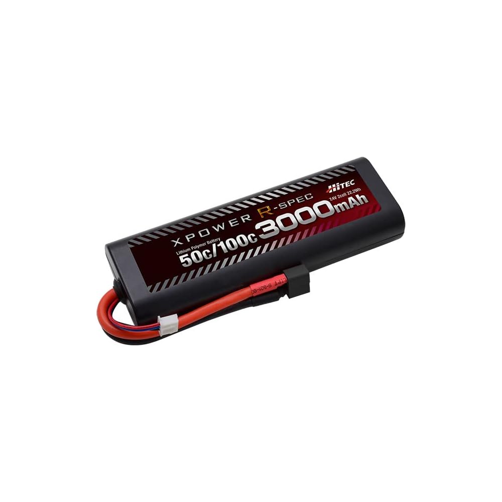 

Hi-Tech X-Power R-Spec Li-Po Battery 7.4V 3000mAh 50C/100C T Connector Round Type for RC Electric Vehicles
