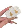 New Chinese-style yellow-gold sand gold auspicious cloud Fulu stud earrings, women's exquisite temperament Ruyi Ping An lock earrings, light luxury