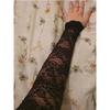 1 Pair Summer Sun UV Protection Lace Cycling Bike Sports Solid Colored Fingerless Gloves Women's Floral Lace Arm Sleeves