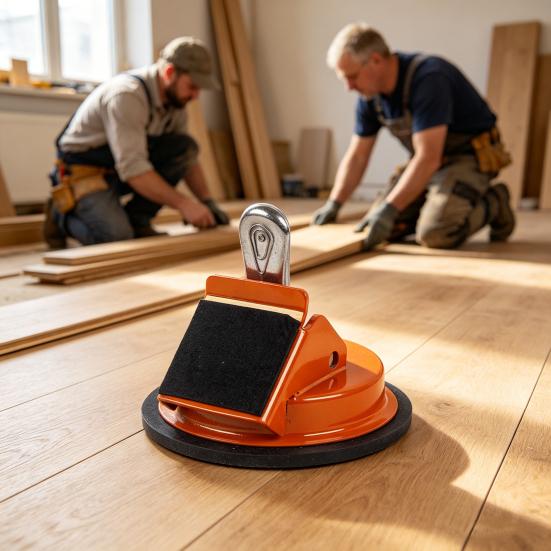 Floor Gap Fixer Heavy Duty Iron Suction Cup Floor Gap Repair Tool with Adhesive Pad Wood Laminate Textured Floors Floor Gap Remover