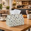 1pc Whimsical Animal Tissue Box - Multi-functional Napkin Dispenser, Two Sizes Available Made of Durable Polyester, Decorated with Dog Paw Bone Graphi