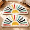 Half Round Faux Bathroom - Absorbent Non- Doormat for Entryway, Soft Carpet