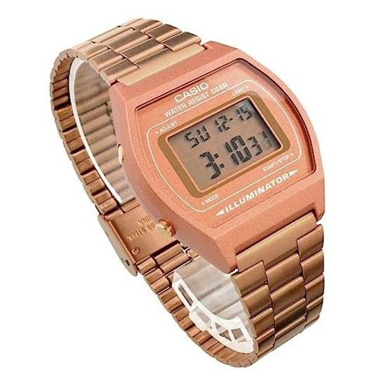 CASIO Digital Wristwatch Vintage Series B640WC-5A Unisex Rose Gold Overseas Model