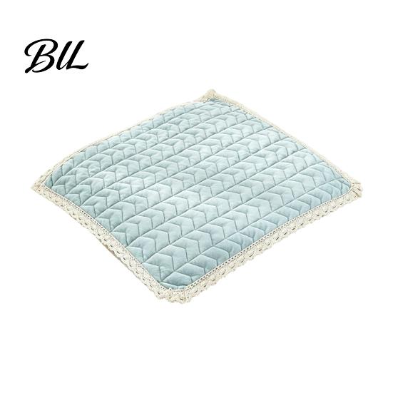 Warm Seat Cushion for Hard Chairs Plush Chair Pad with Ties, Non Slip Lace Trim, Washable Pads Straps 16 x Inch Dining Office Comfortable