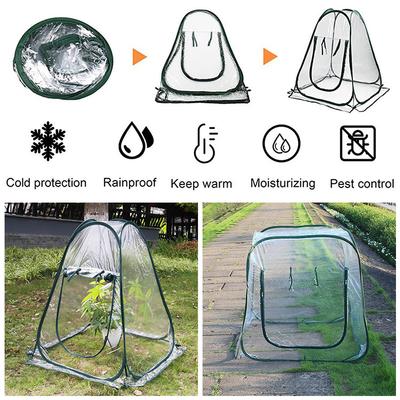 Cubierta de Jardín Cubierta de Protección para Plantones Plantas Plantas Invierno Jardín Invernadero Mini Solario Balcón Hogar Transparente Plegable