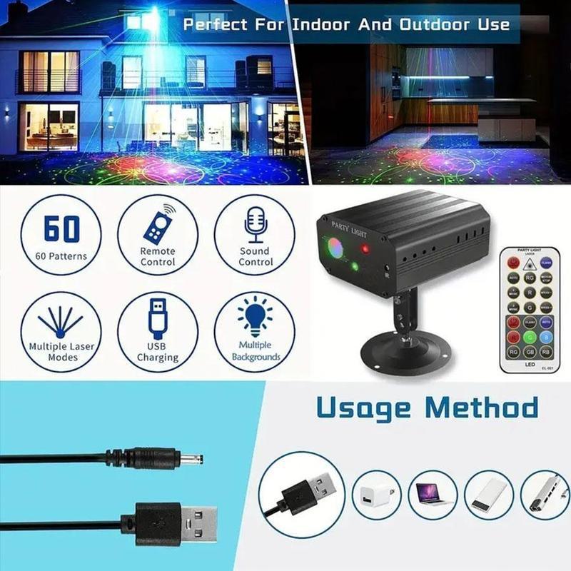 E37468 Voice-Activated KTV Laser Light European Edition