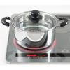 Yoshikawa CookLook II SJ2185, 22cm, Induction Compatible, Silver Stainless Steel Deep Pot, Made in Japan