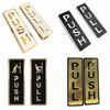 2Pcs Creative Sliding Door Logo 3D Push Pull Door Sign  Glass Door Identification