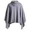 Mens Irregular Patchwork Loose  Sleeves Hooded  Cape Coa