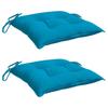VidaXL Lot de 2 Coussins de Palette, Galette de Siège Imperméable, Coussin de Jardin, Décoration d'Extérieur Terrasse, Bleu 361519