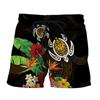 3D Printed Funny Sea Turtle Short Pants For Men Floral Leaf Plant Pattern Swim Trunks Casual Harajuku Street Hawaii Beach Shorts