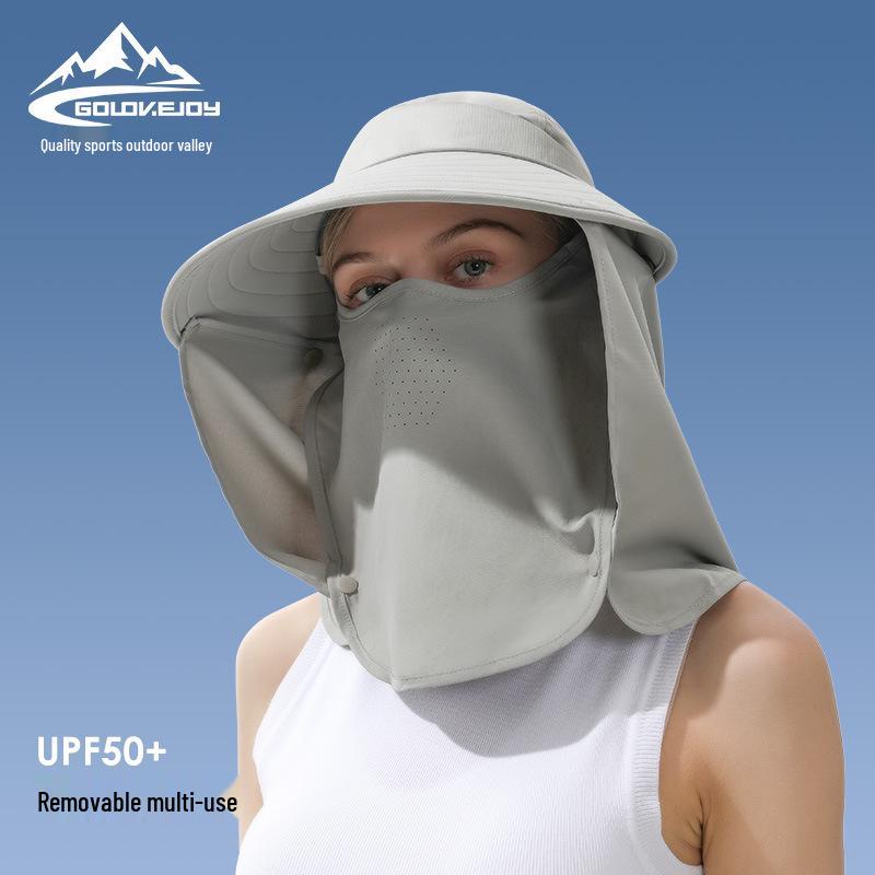 Unisex Summer Fishing Hat with Large Brim and Detachable Top