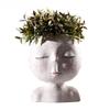 Nordic Resin Human Head Vase Art Flower Arrangement Doll Sculpture Flower Pot Potted Plant Home Garden Decoration