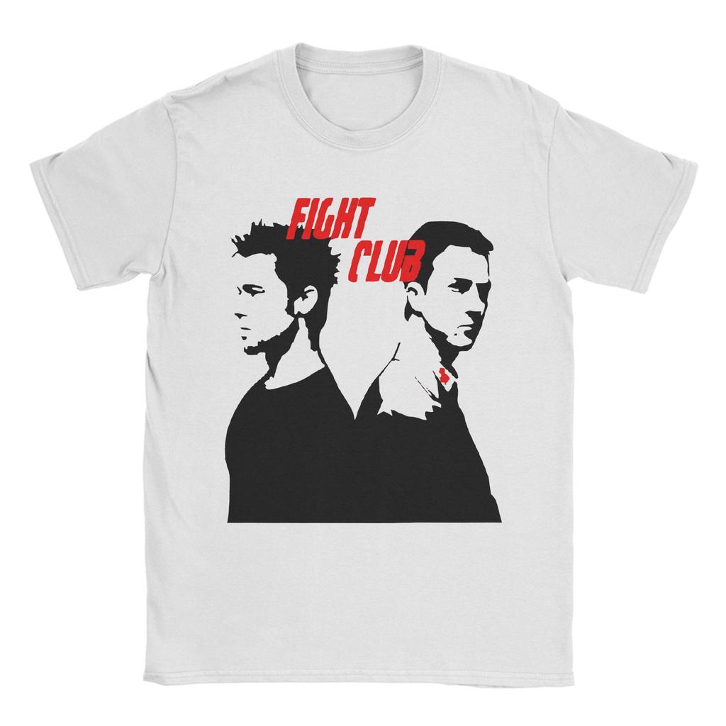 Retro Movies Fight Club TShirt for Men Women  Vintage Cotton Tee Shirt Round Collar Short Sleeve T Shirt Summer Clothes
