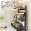 Kitchen Spice Rack Storage Organizer Countertop Knife Holder Modern Minimalist Carbon Steel