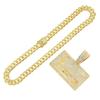 Men's Hip-Hop Diamond Dog Tag Necklace – Trendy Street Style Cuban Chain Choker