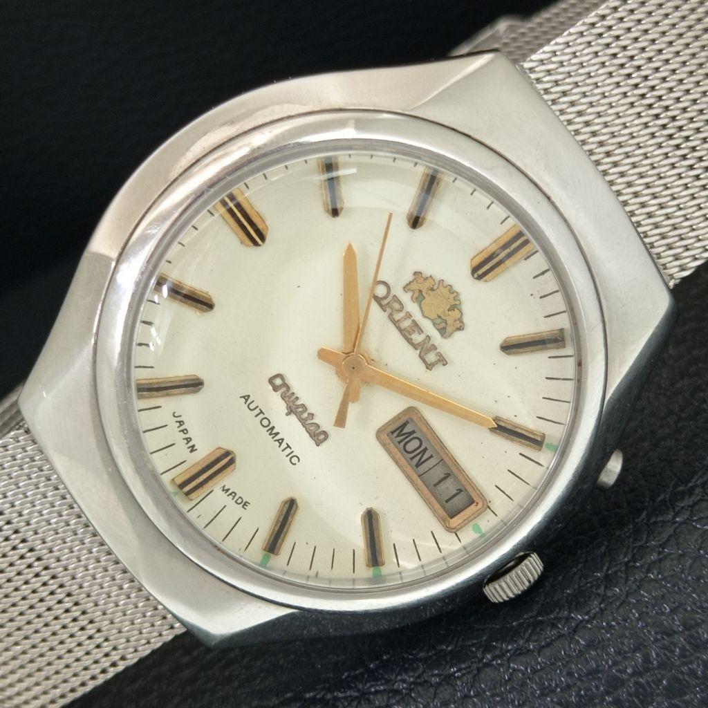 АВТОМАТИЧЕСКИЕ ВИНТАЖНЫЕ МУЖСКИЕ ЧАСЫ ORIENT 46943 КРИСТАЛЛ ЯПОНИЯ a706290-1