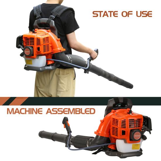 1 Zestaw Dmuchawa do liści Styl plecakowy 52 Centymetry sześcienne Regulowana rura Spalinowa dmuchawa do kurzu Artykuły ogrodowe