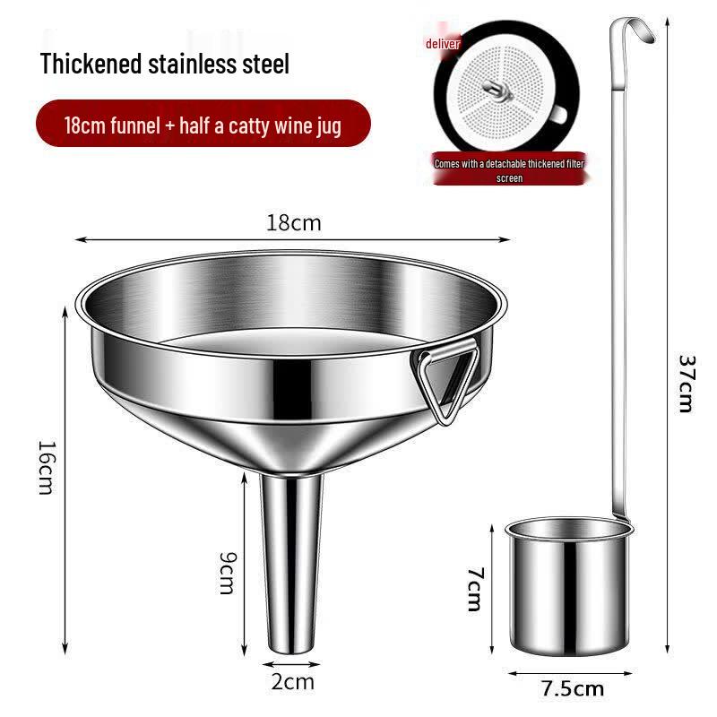 Stainless Steel Funnel and Wine Ladle Set